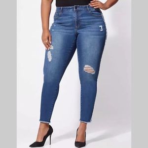 New fashion to figure plus size jeans 24